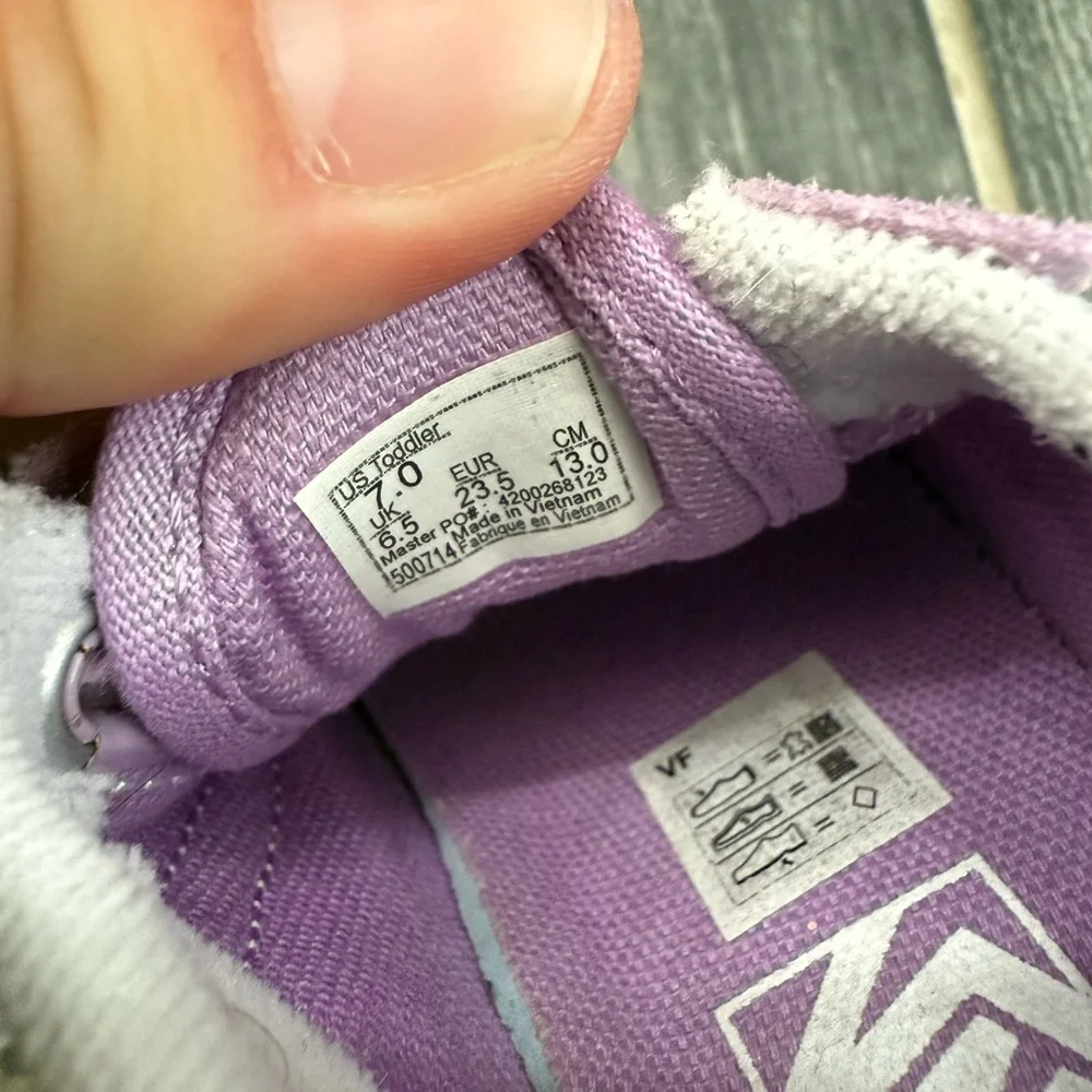 Vans Toddler 7 Rainbow Unicorn Purple Sneakers - Picture 6 of 7